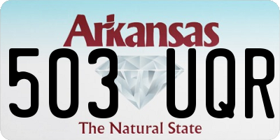 AR license plate 503UQR