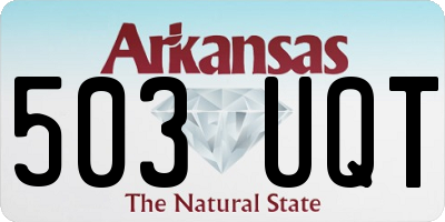 AR license plate 503UQT