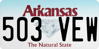 AR license plate 503VEW