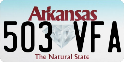 AR license plate 503VFA