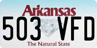 AR license plate 503VFD