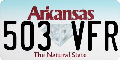 AR license plate 503VFR
