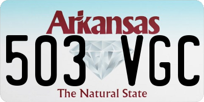 AR license plate 503VGC