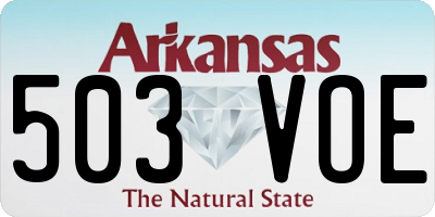 AR license plate 503VOE