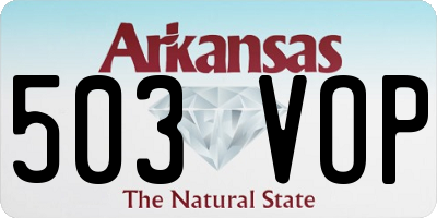 AR license plate 503VOP