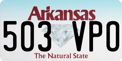 AR license plate 503VPO