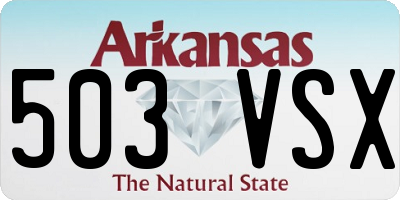 AR license plate 503VSX