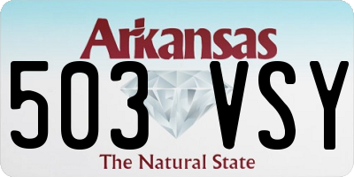AR license plate 503VSY