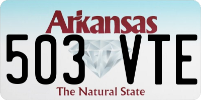 AR license plate 503VTE