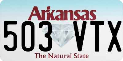 AR license plate 503VTX