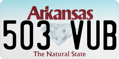 AR license plate 503VUB