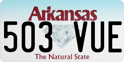 AR license plate 503VUE