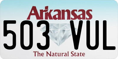 AR license plate 503VUL