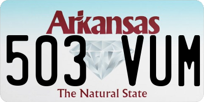 AR license plate 503VUM