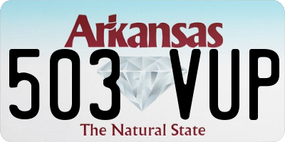 AR license plate 503VUP