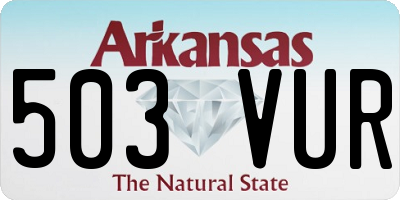 AR license plate 503VUR
