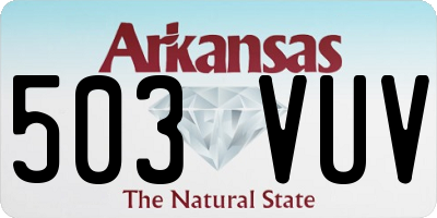 AR license plate 503VUV