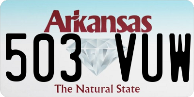 AR license plate 503VUW