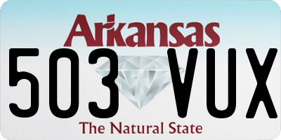 AR license plate 503VUX