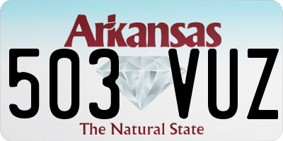 AR license plate 503VUZ