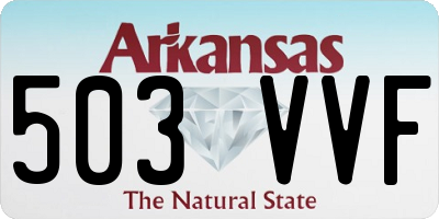 AR license plate 503VVF
