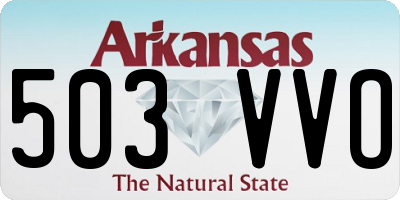 AR license plate 503VVO
