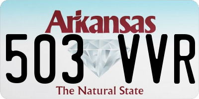 AR license plate 503VVR