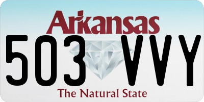 AR license plate 503VVY