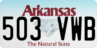AR license plate 503VWB