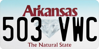 AR license plate 503VWC