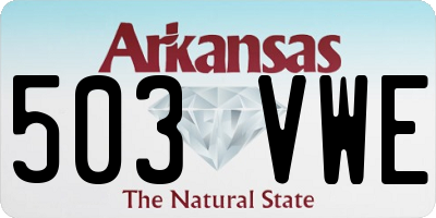 AR license plate 503VWE