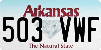AR license plate 503VWF