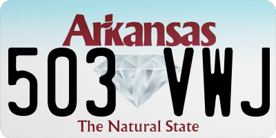 AR license plate 503VWJ