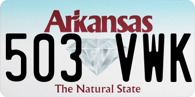 AR license plate 503VWK