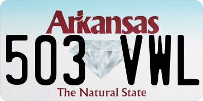 AR license plate 503VWL