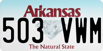 AR license plate 503VWM