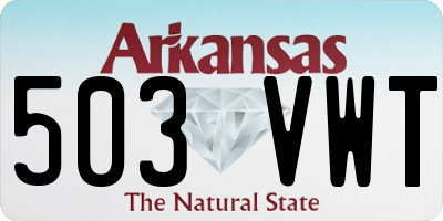 AR license plate 503VWT