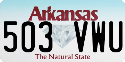 AR license plate 503VWU