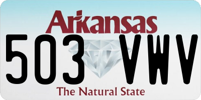 AR license plate 503VWV