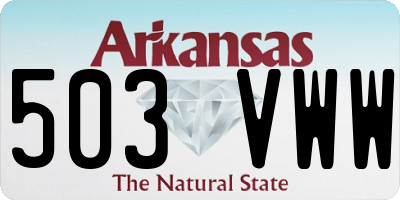 AR license plate 503VWW