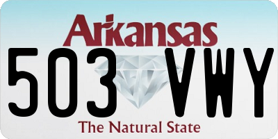 AR license plate 503VWY