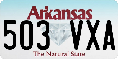 AR license plate 503VXA