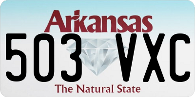 AR license plate 503VXC