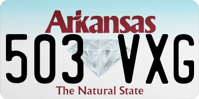 AR license plate 503VXG