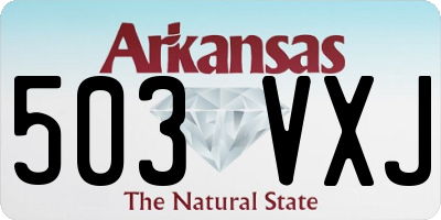 AR license plate 503VXJ