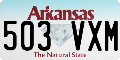 AR license plate 503VXM