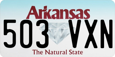 AR license plate 503VXN