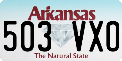 AR license plate 503VXO