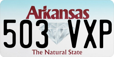 AR license plate 503VXP