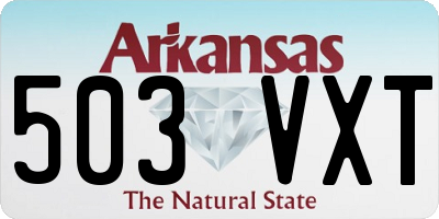 AR license plate 503VXT